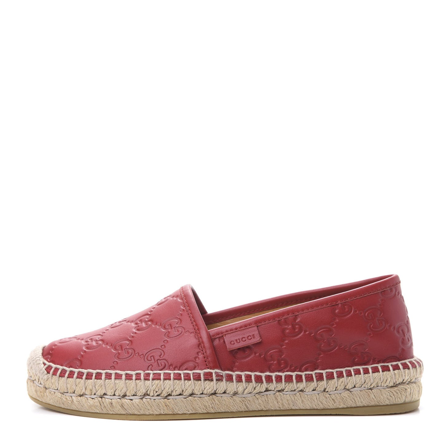 Guccissima Signature Espadrilles 35 Hibiscus Red