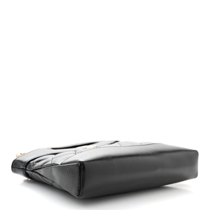 Chanel Shiny Crumpled Calfskin Quilted Nano 31 Shopping Bag Black 4 of 11