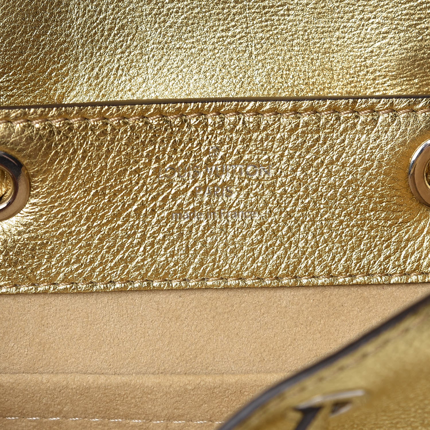 Louis Vuitton Metallic Calfskin Lockme Mini Backpack Gold 6 of 8