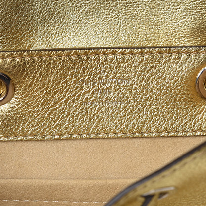 Louis Vuitton Metallic Calfskin Lockme Mini Backpack Gold 6 of 8