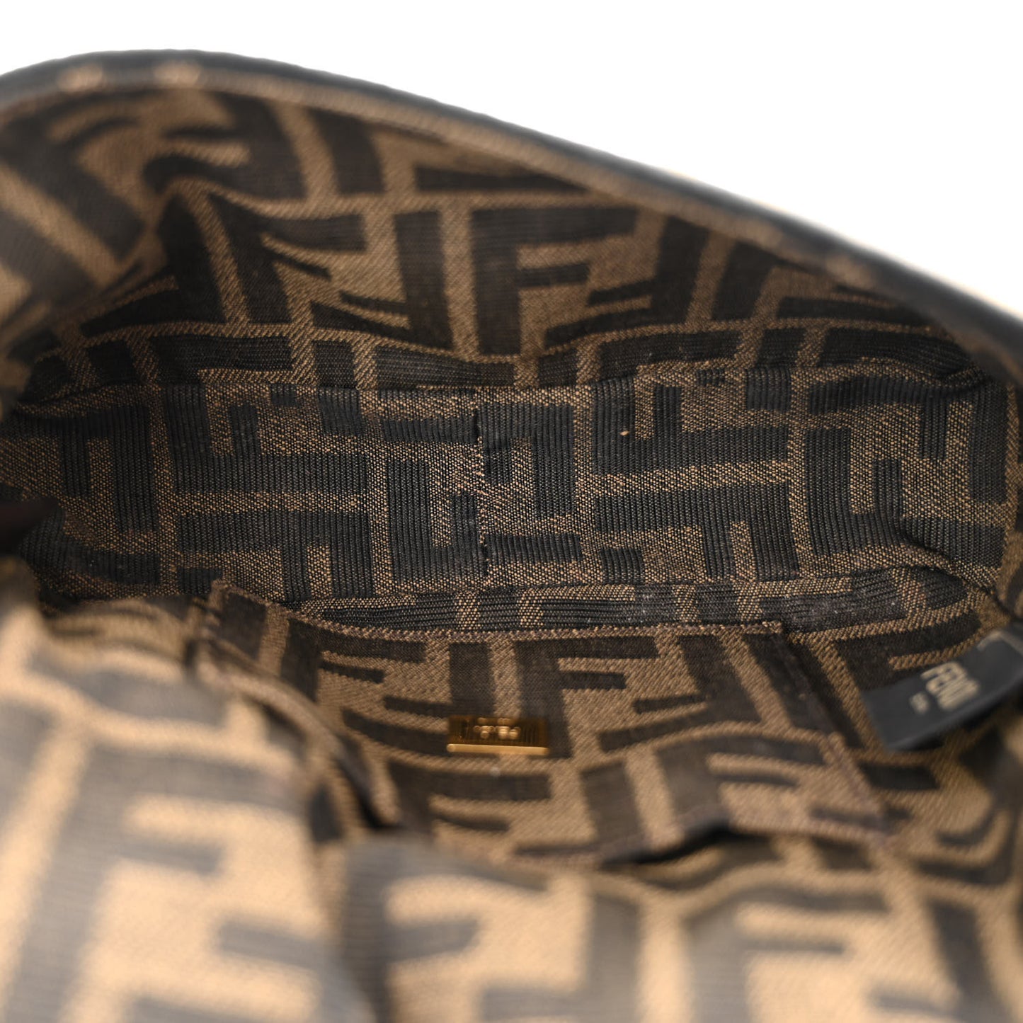 Fabric Jacquard FF 1974 Mini Baguette Tobacco Moro Black