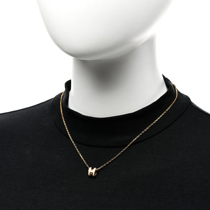 Hermes Lacquered Gold Mini Pop H Pendant Necklace Marron Glace 2 of 7