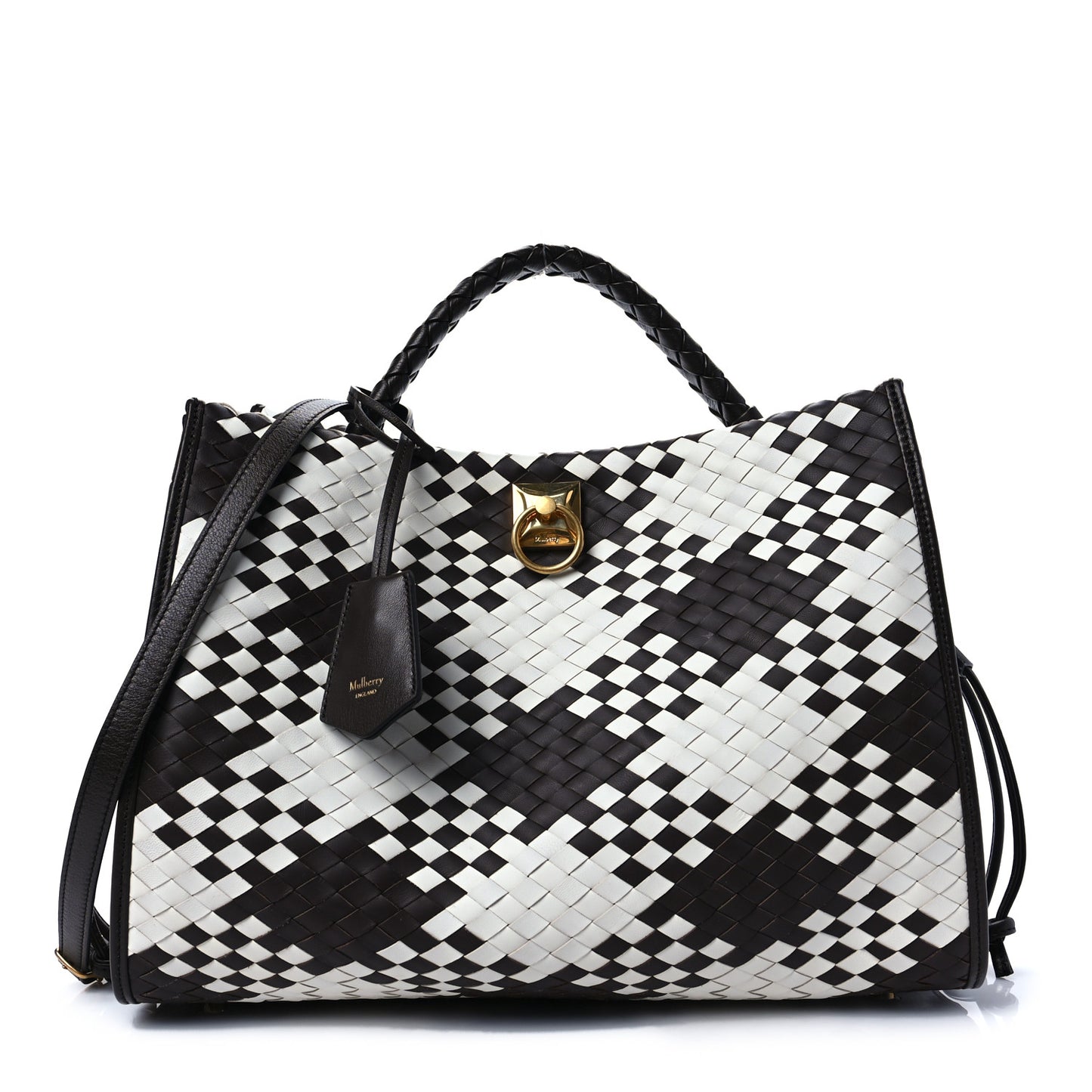 Vichy Woven Check Iris Ebony White