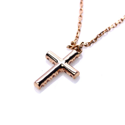 Cartier 18K Pink Gold Diamond Symbols Cross Pendant Necklace 5 of 6