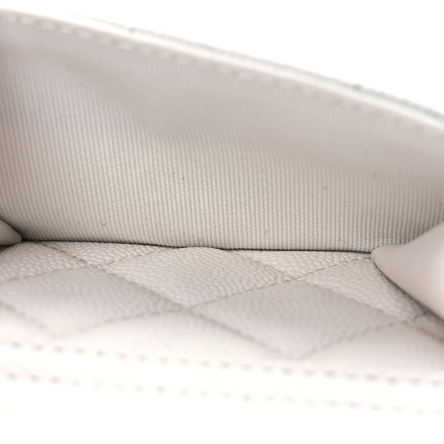 Caviar Quilted Polly Pocket Pouch Hobo White
