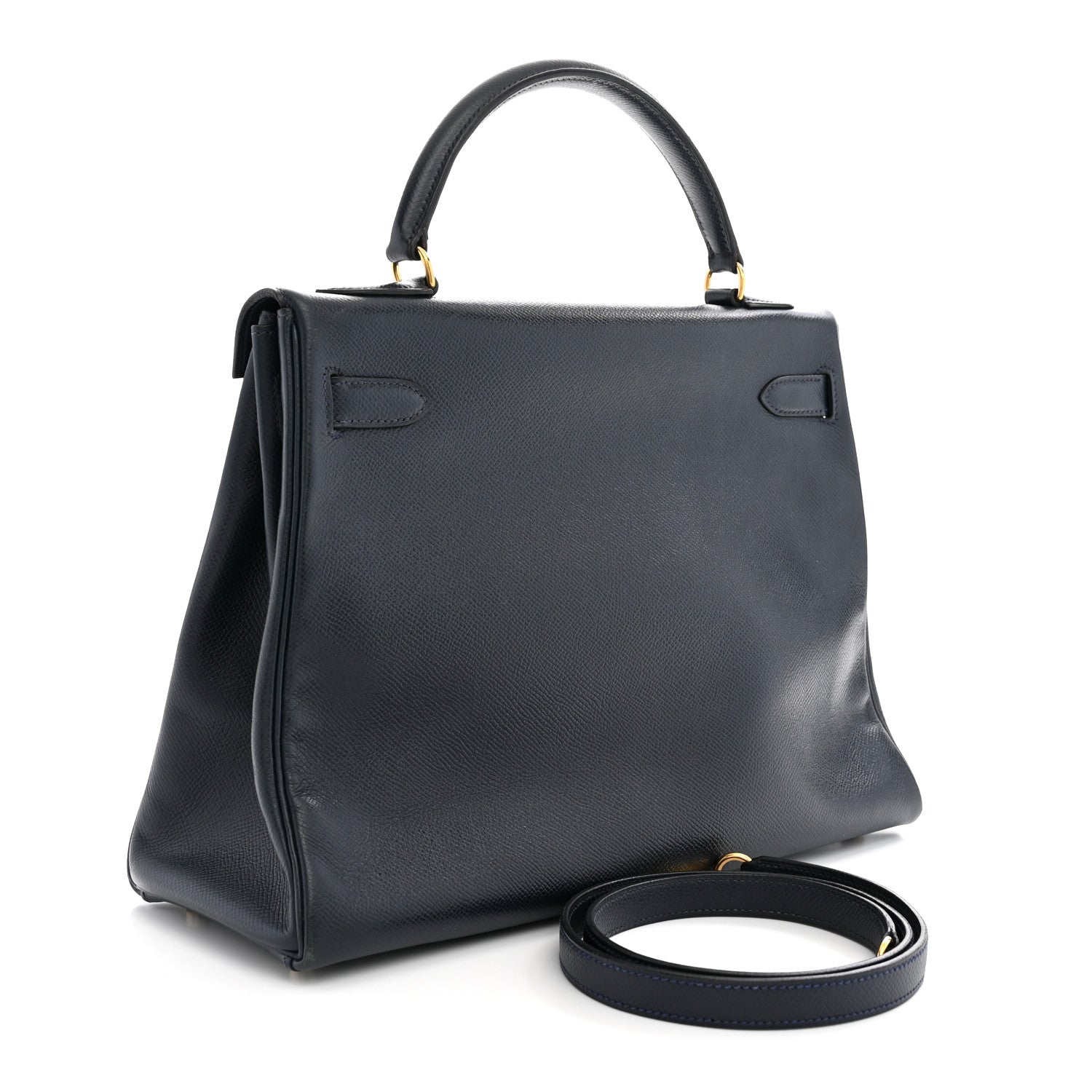 Hermes Courchevel Kelly Retourne 32 Bleu Indigo 3 of 11