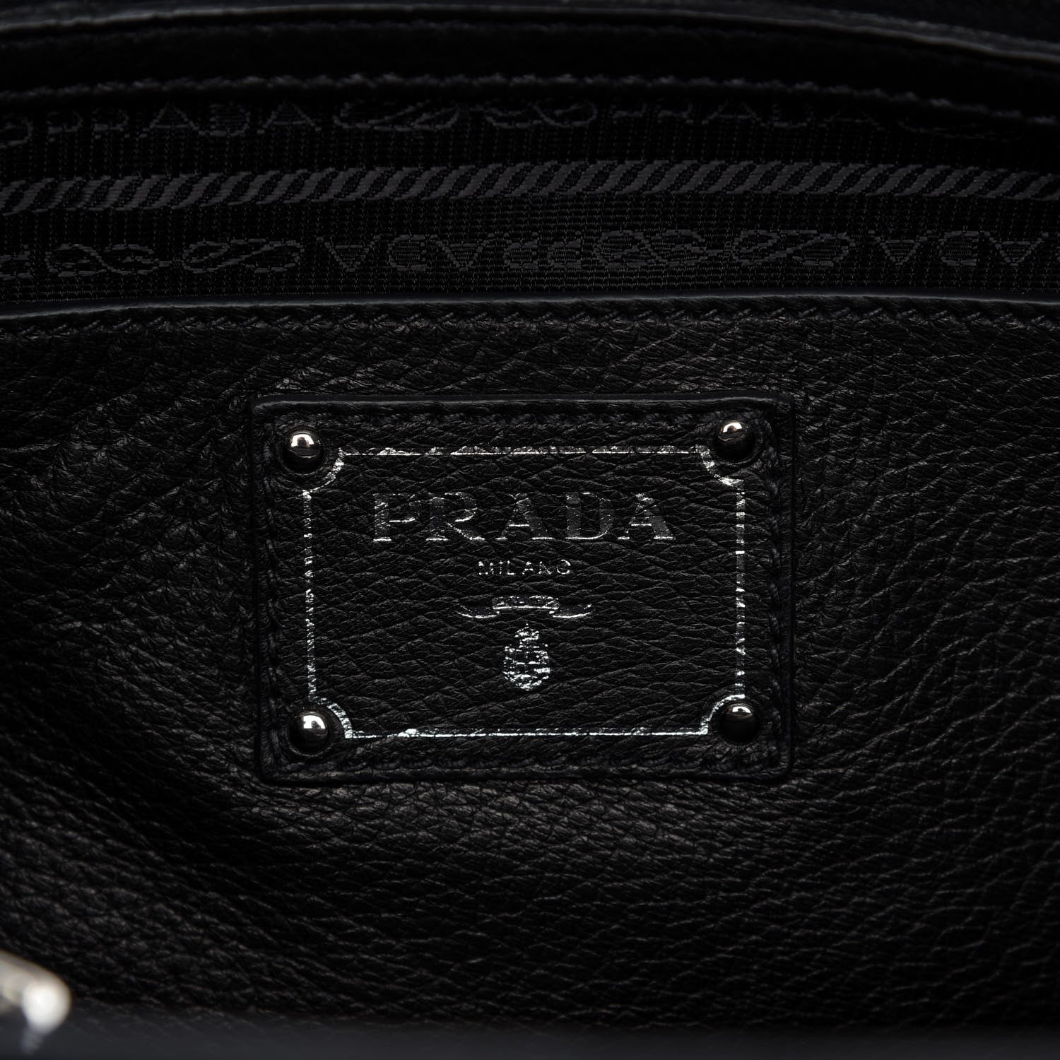 Prada Cervo Deerskin Shopping Tote Black 9 of 10