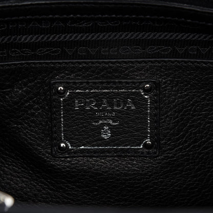 Prada Cervo Deerskin Shopping Tote Black 9 of 10