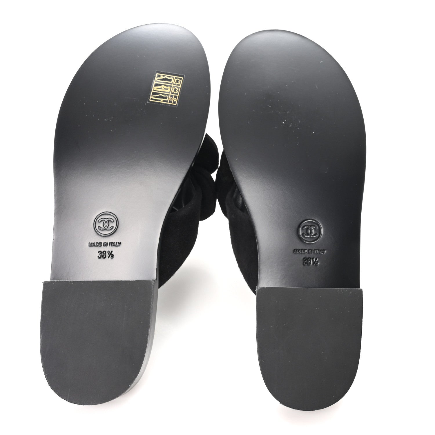 Chanel Suede Kidskin Pearl Camellia Thong Sandals 38.5 Black 6 of 10