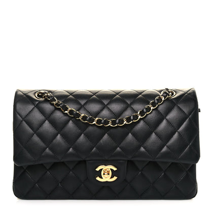 Chanel Lambskin Quilted Medium Double Flap Black 1 of 14