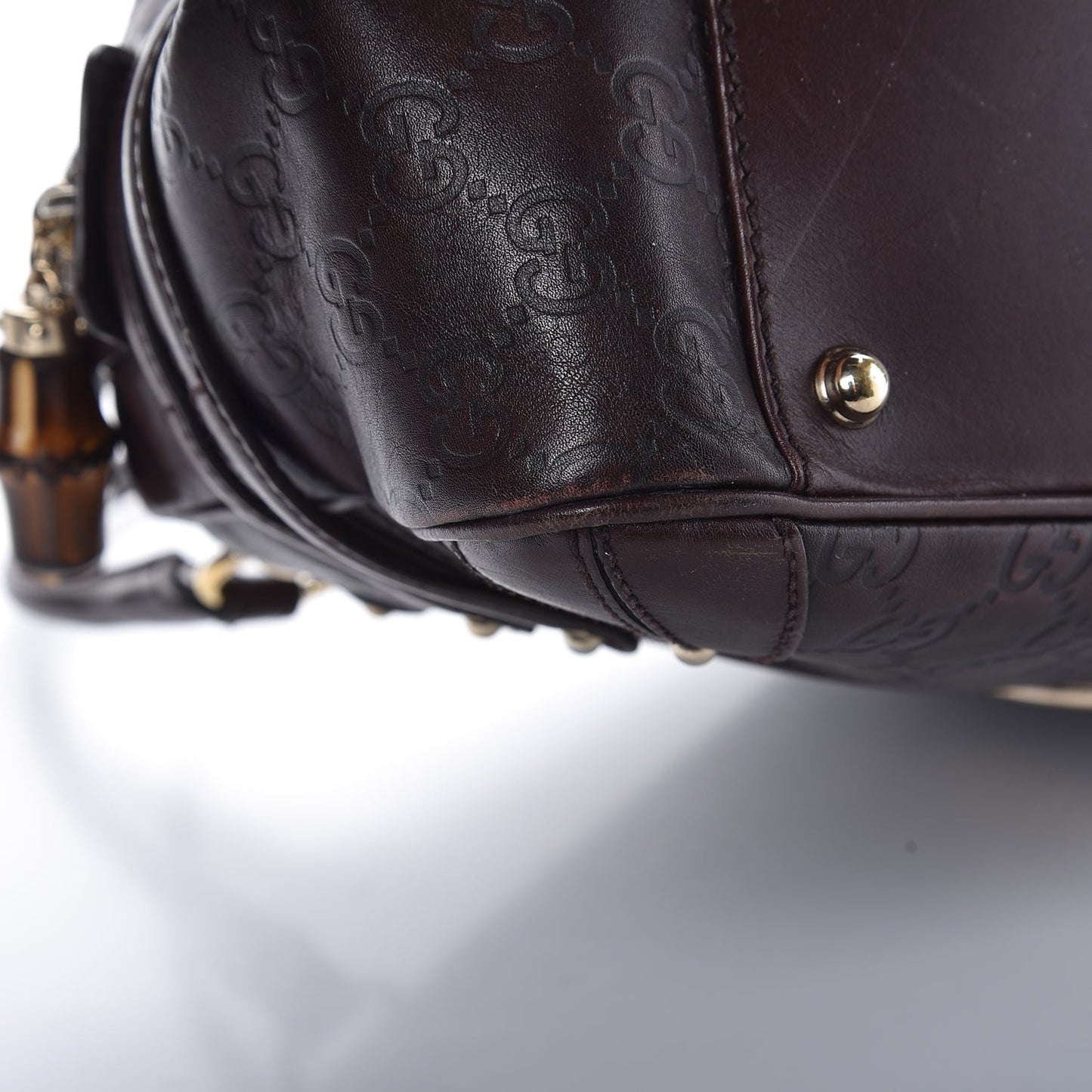 Guccissima Large Wave Boston Dark Brown