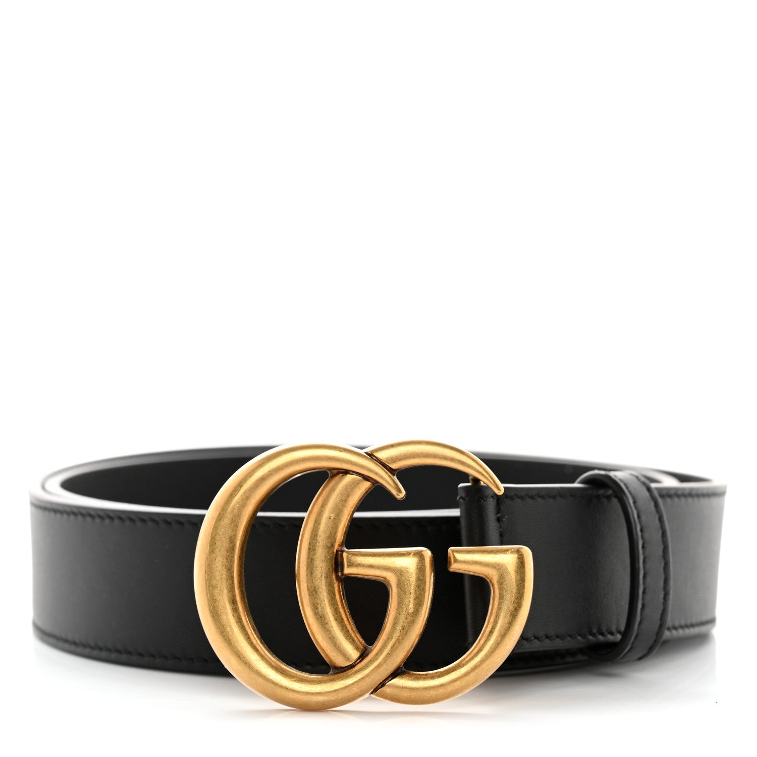 Gucci Calfskin Double G 30mm Belt 80 32 Black 1 of 4