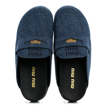 Miu Miu Denim Mules 37.5 Denim 2 of 14