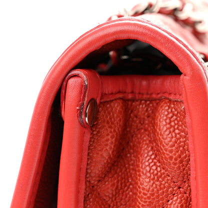 Chanel Caviar Quilted Medium French Riviera Flap Red 12 of 15