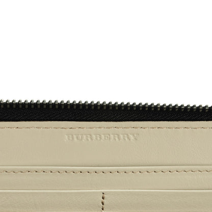 Burberry Check Calfskin Embossed Zip Around Wallet Pale Grey 6 of 7