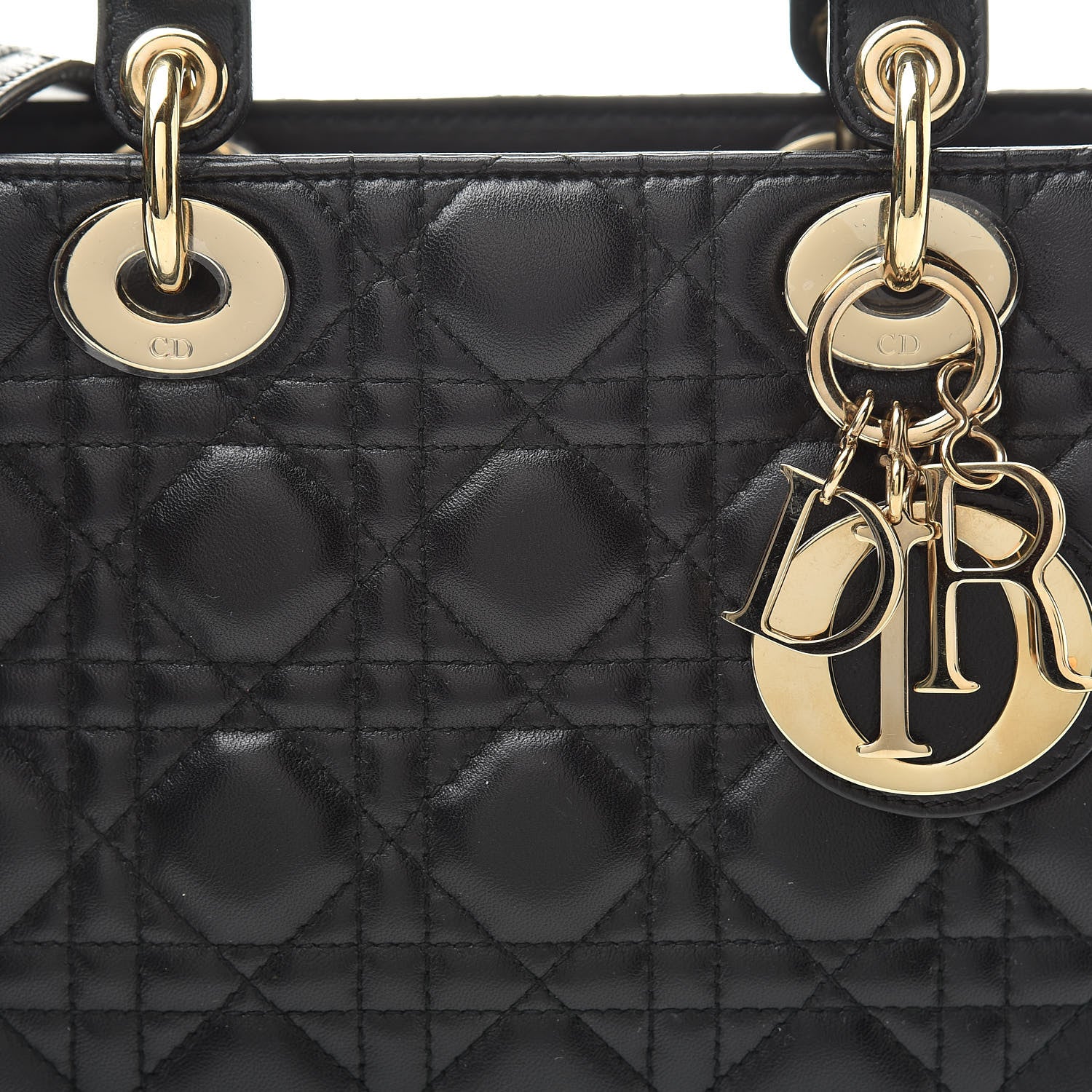 Christian Dior Lambskin Cannage Small My ABCDior Lady Dior Black 8 of 13
