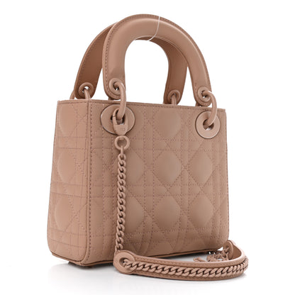 Christian Dior Ultra Matte Calfskin Cannage Mini Lady Dior Light Beige 3 of 9