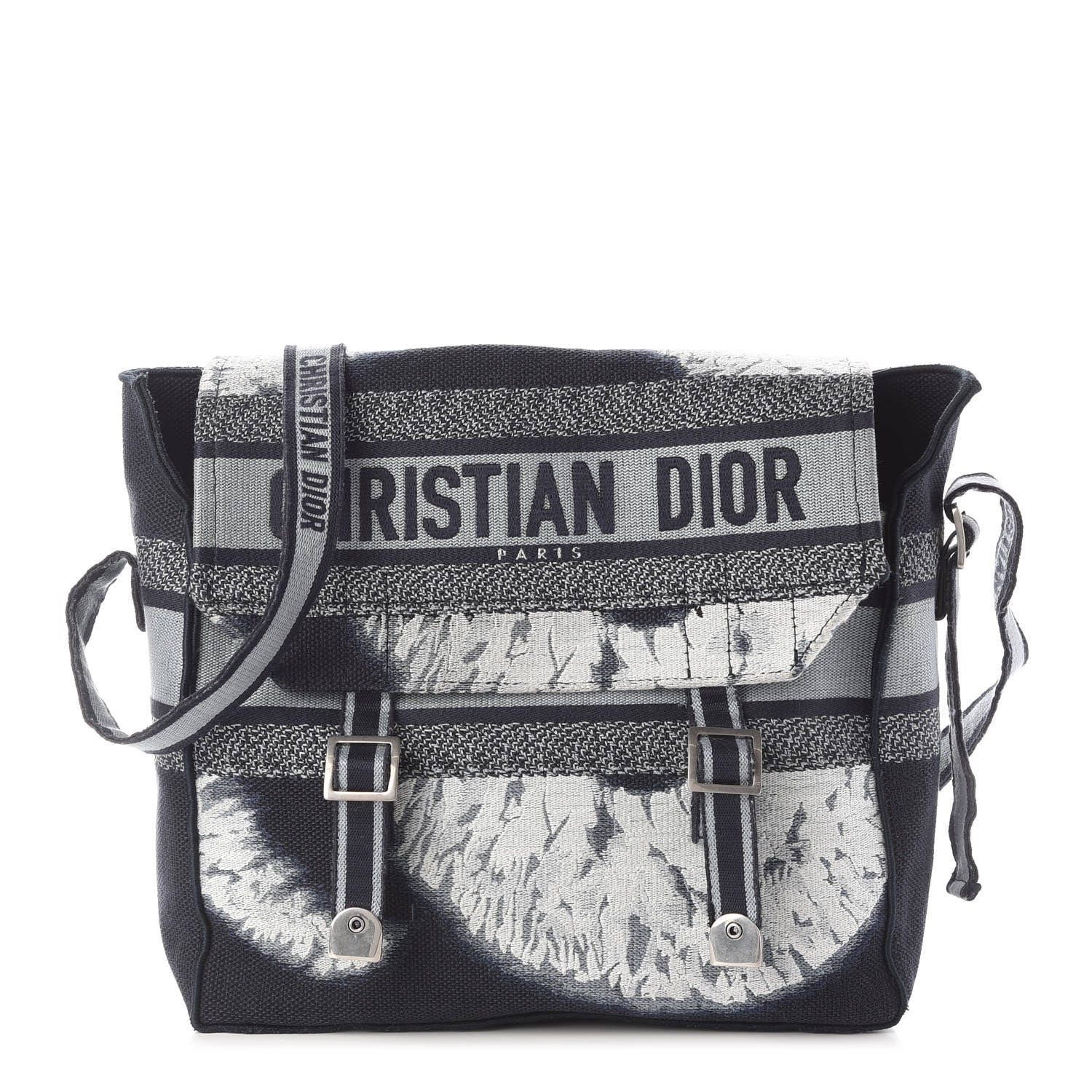 Christian Dior Canvas Embroidered Tie Dye Diorcamp Messenger Blue Multicolor 1 of 10