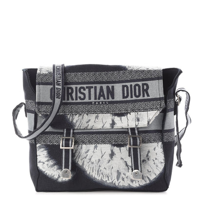 Christian Dior Canvas Embroidered Tie Dye Diorcamp Messenger Blue Multicolor 1 of 10