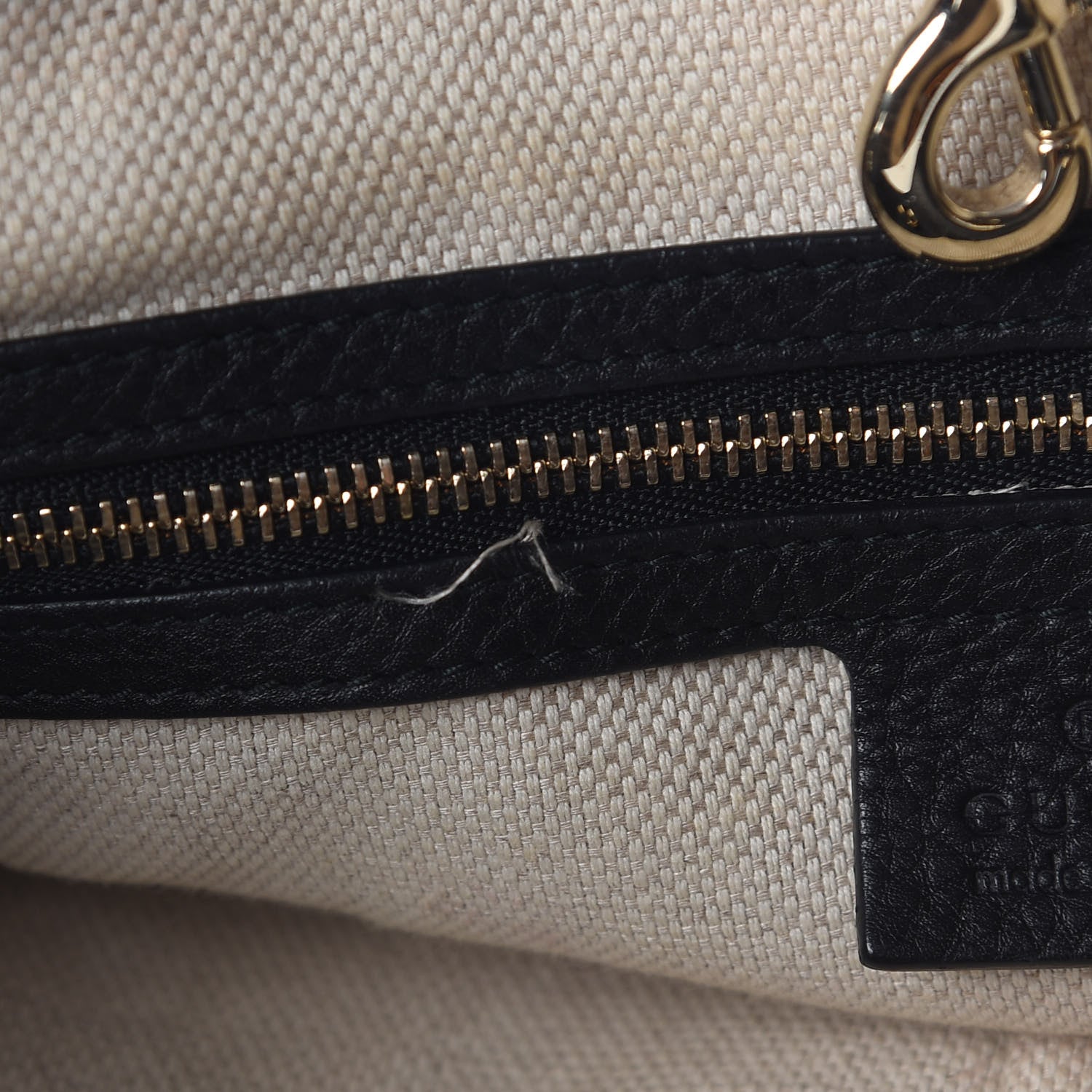 Gucci Pebbled Calfskin Medium Soho Chain Shoulder Bag Black 10 of 18