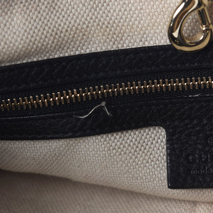 Gucci Pebbled Calfskin Medium Soho Chain Shoulder Bag Black 10 of 18
