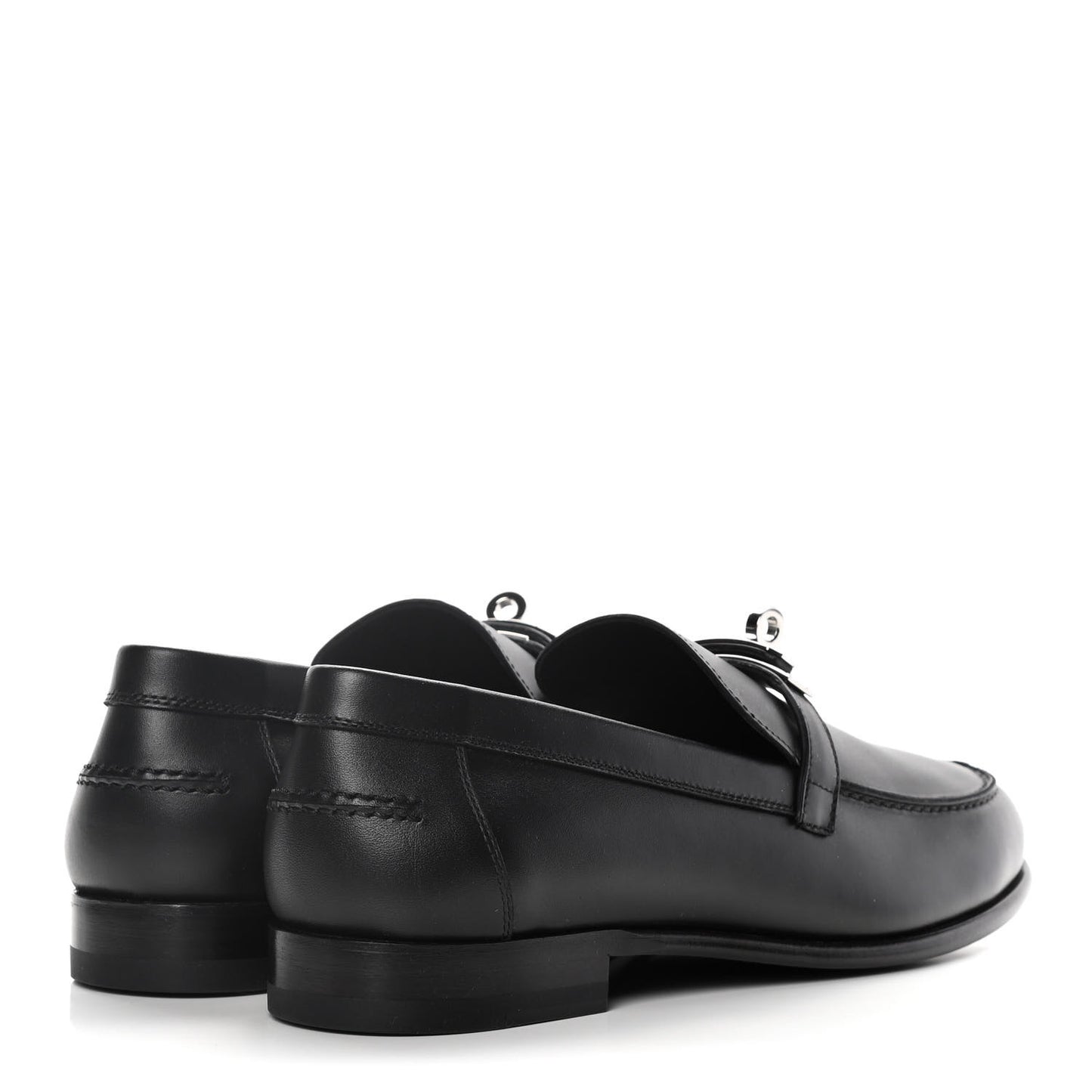 Calfskin Womens Destin Loafers 39.5 Black