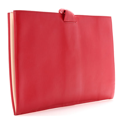 Celine Lambskin Knotted Clutch Bright Red Powder 3 of 6