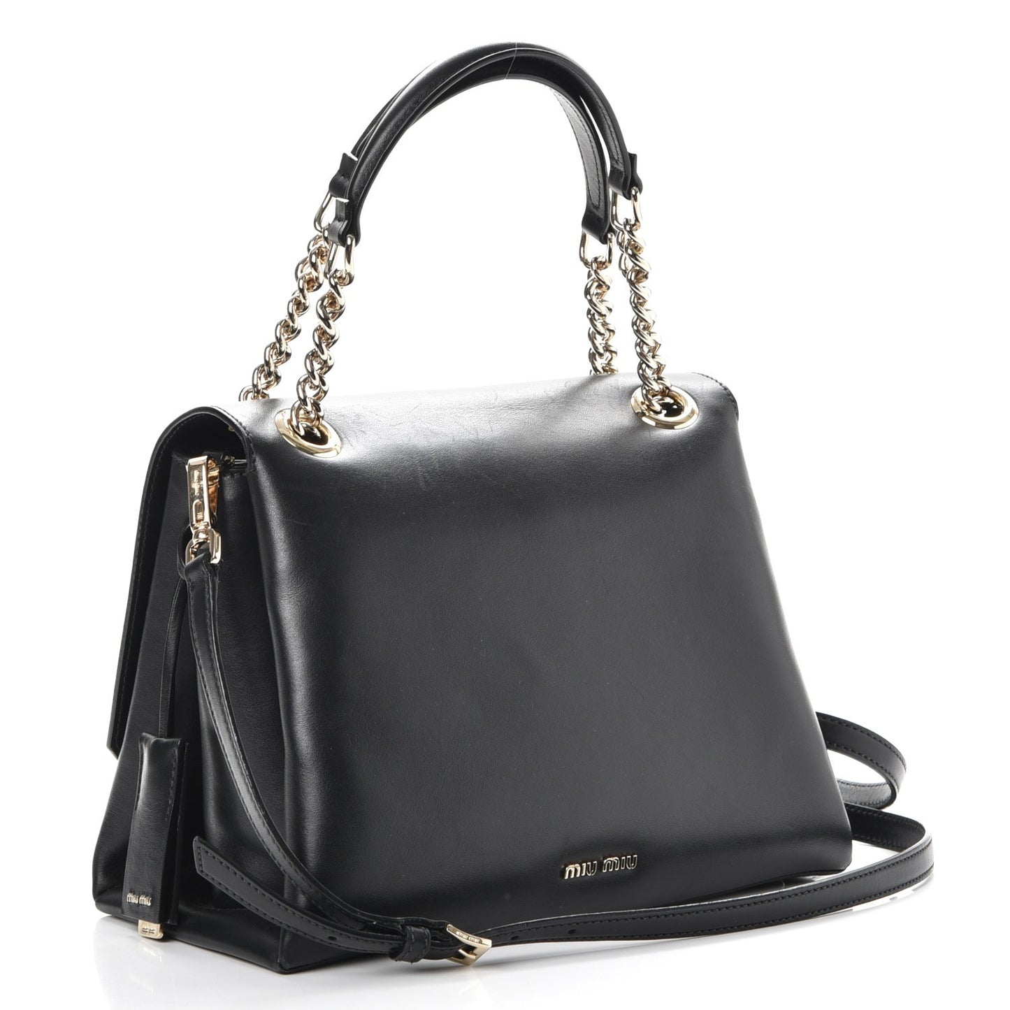 Soft Calfskin Top Handle Satchel Nero Black