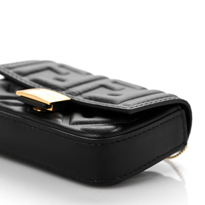 Fendi Nappa Matisse FF Embossed Nano Baguette Charm Black 8 of 8