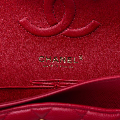 Chanel Caviar Quilted Medium Double Flap Red 8 of 14