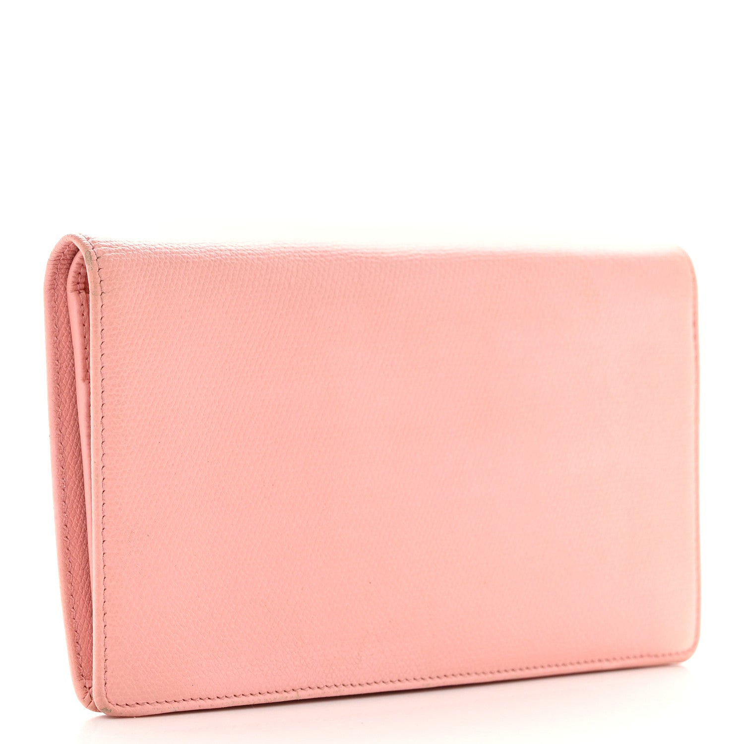 Chanel Grained Calfskin CC Button Yen Wallet Pink 3 of 13