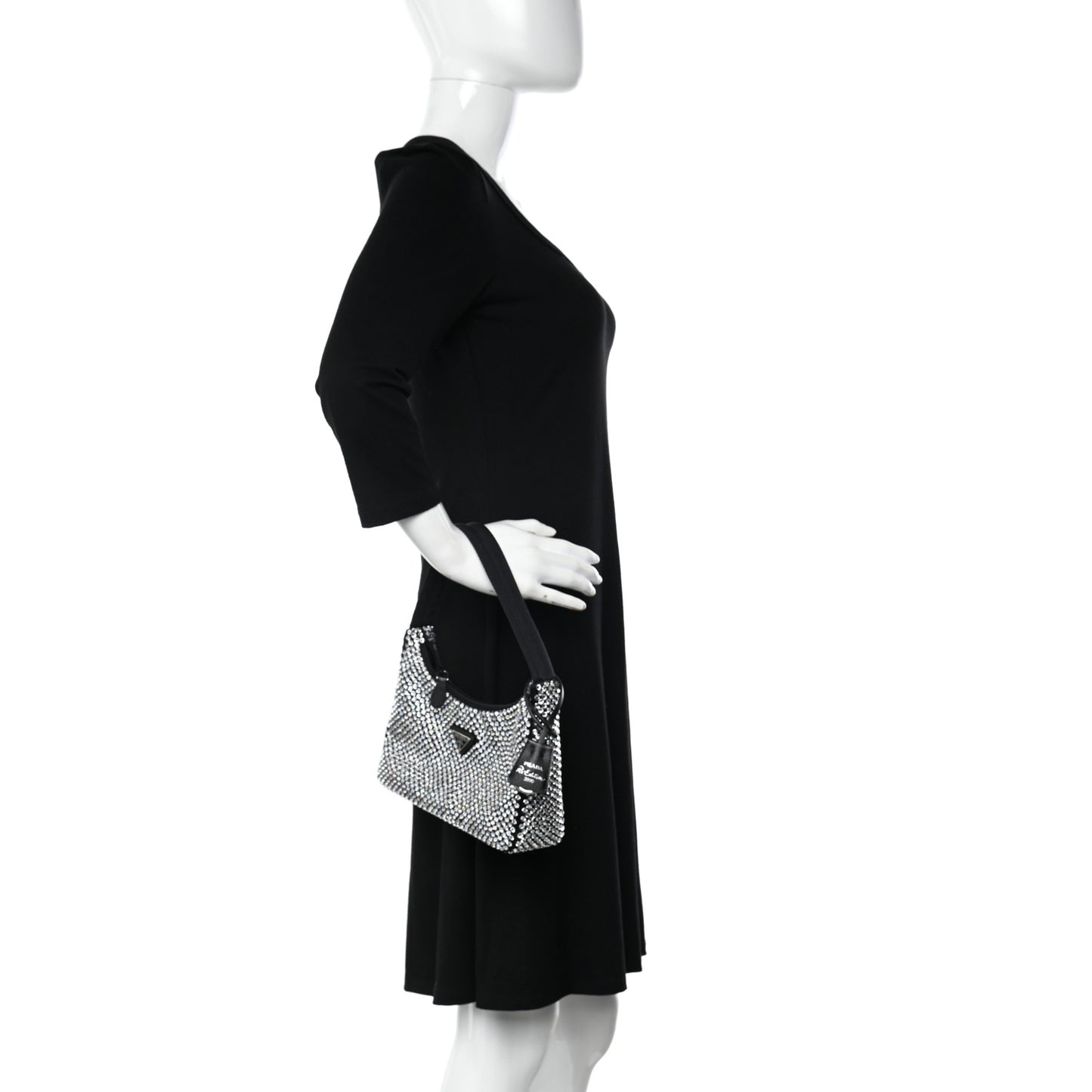 Satin Crystal Mini Re-Edition 2000 Bag Cristal