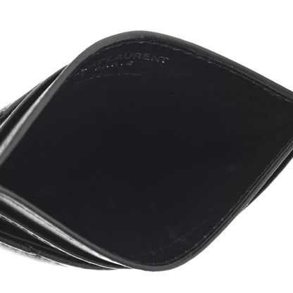 Saint Laurent Calfskin Y Quilted Monogram LouLou Credit Card Case Black 5 of 7
