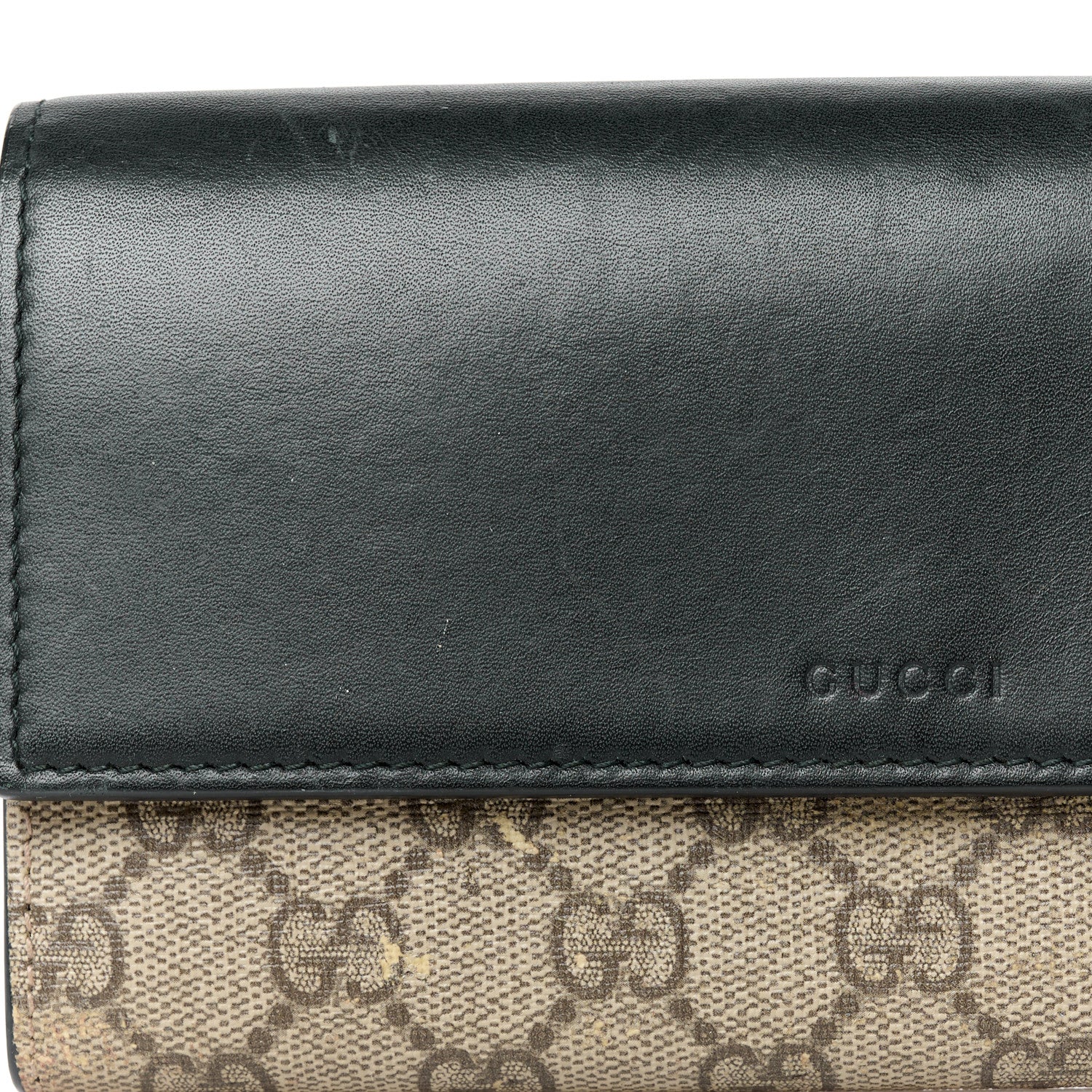 Gucci Calfskin GG Supreme Monogram Continental Wallet Black 11 of 11