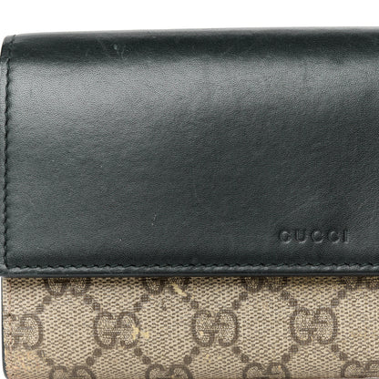 Gucci Calfskin GG Supreme Monogram Continental Wallet Black 11 of 11