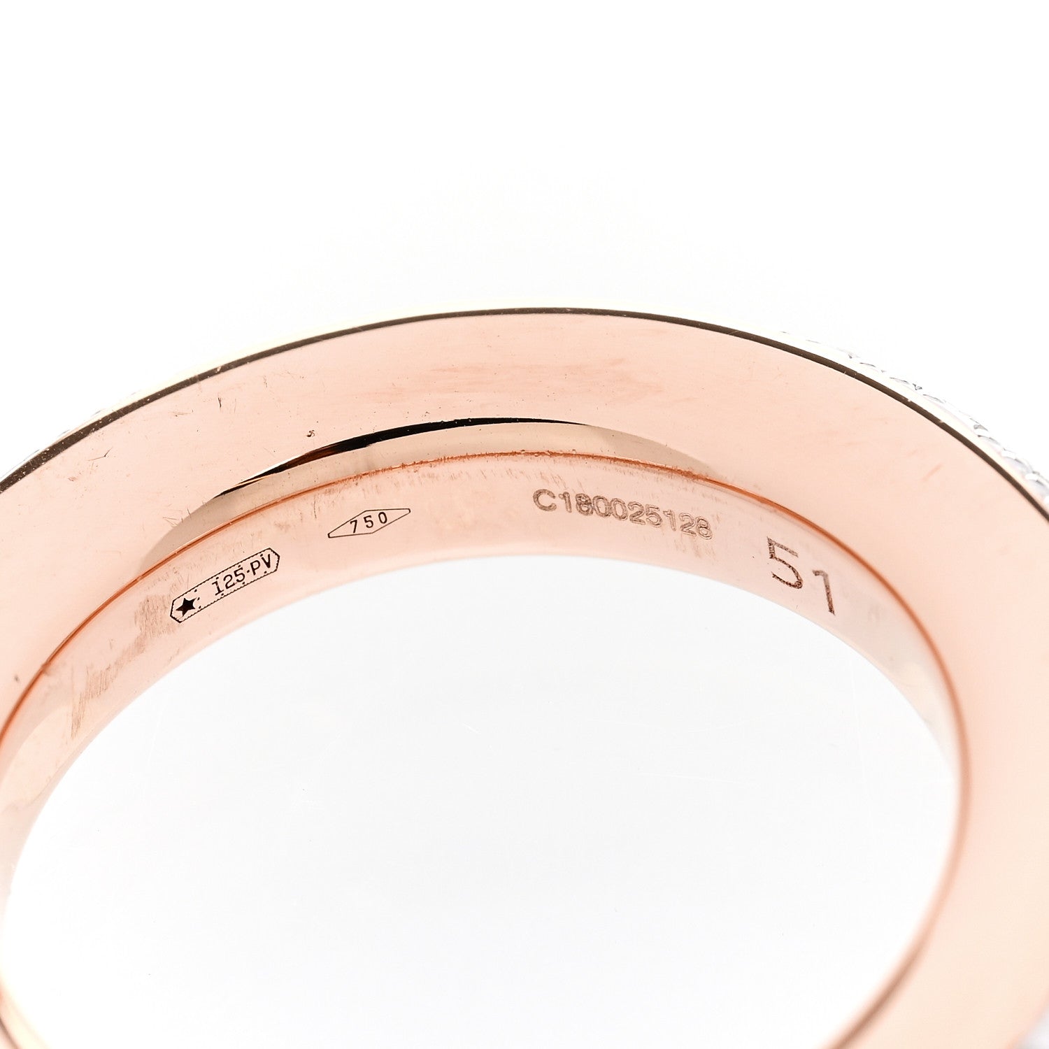 Pomellato 18K Rose Gold Diamond Iconica Band Ring 51 5.75 5 of 6