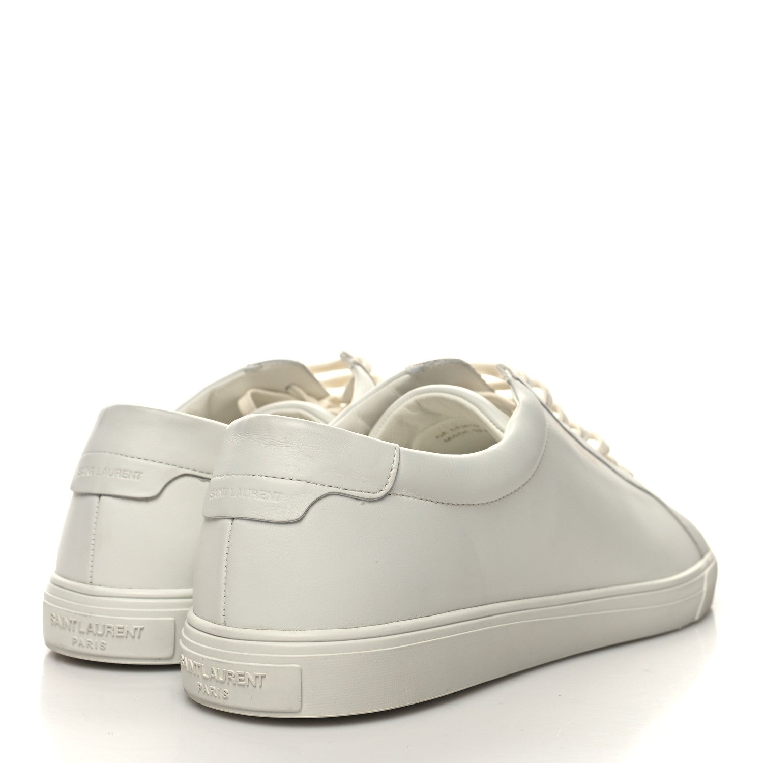 Saint Laurent Calfskin Andy Low Top Sneakers Blanc Optique 4 of 8