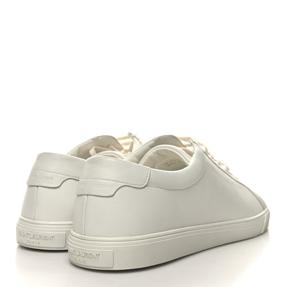 Saint Laurent Calfskin Andy Low Top Sneakers Blanc Optique 4 of 8