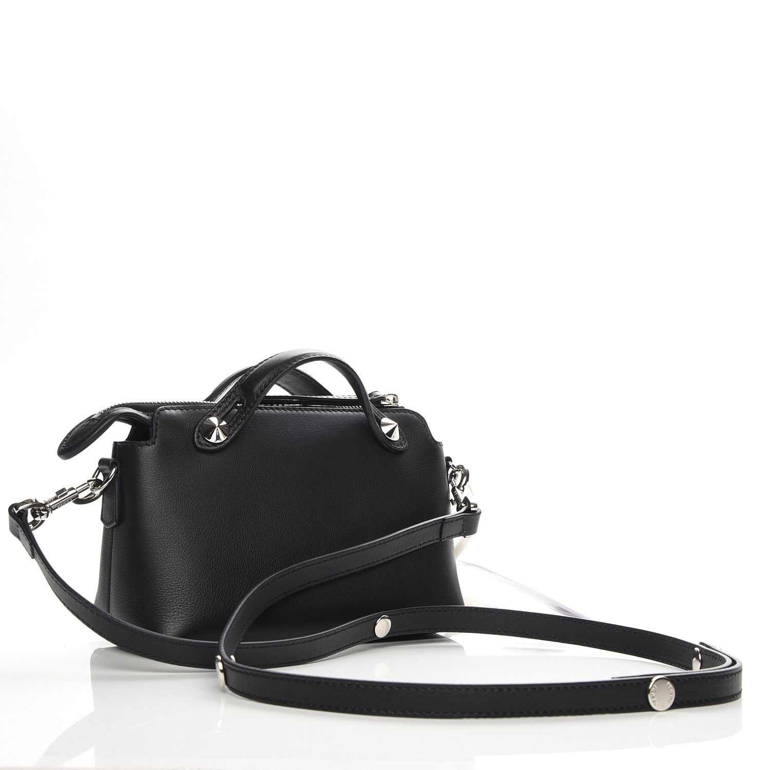Fendi Vitello Dolce Mini By The Way Boston Bag Black 3 of 7