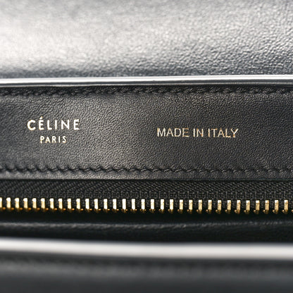 Celine Smooth Calfskin Suede Small Trapeze Deepsea 6 of 8