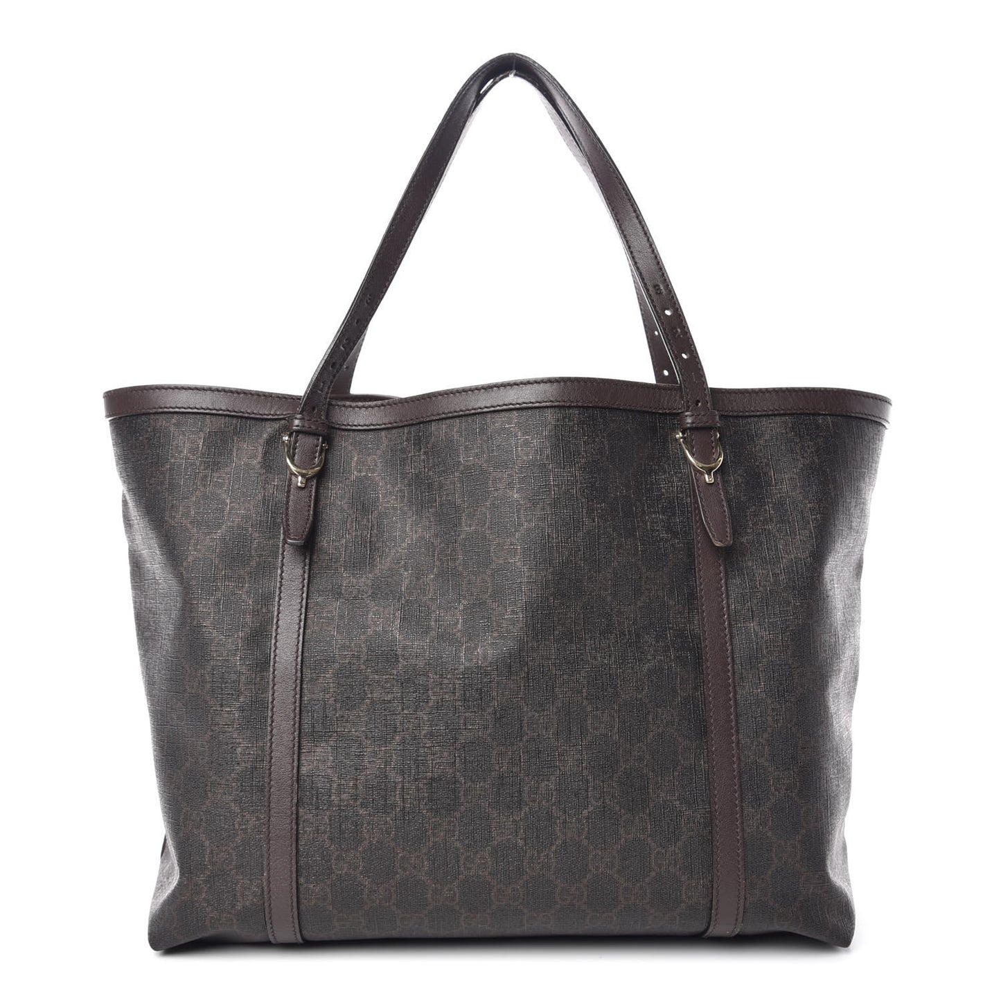 GG Supreme Monogram Medium Nice Tote Dark Brown