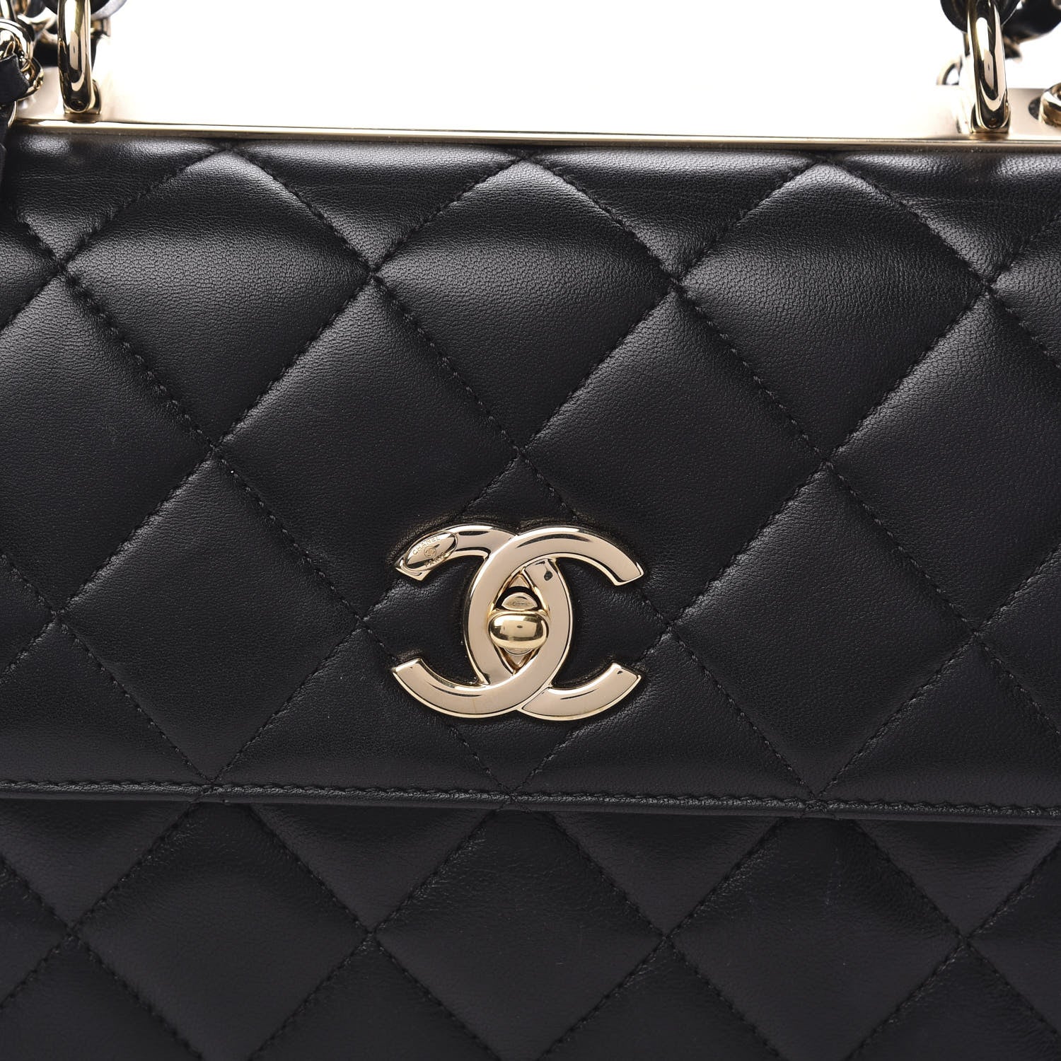 Chanel Lambskin Quilted Small Trendy CC Dual Handle Flap Bag Black 10 of 10