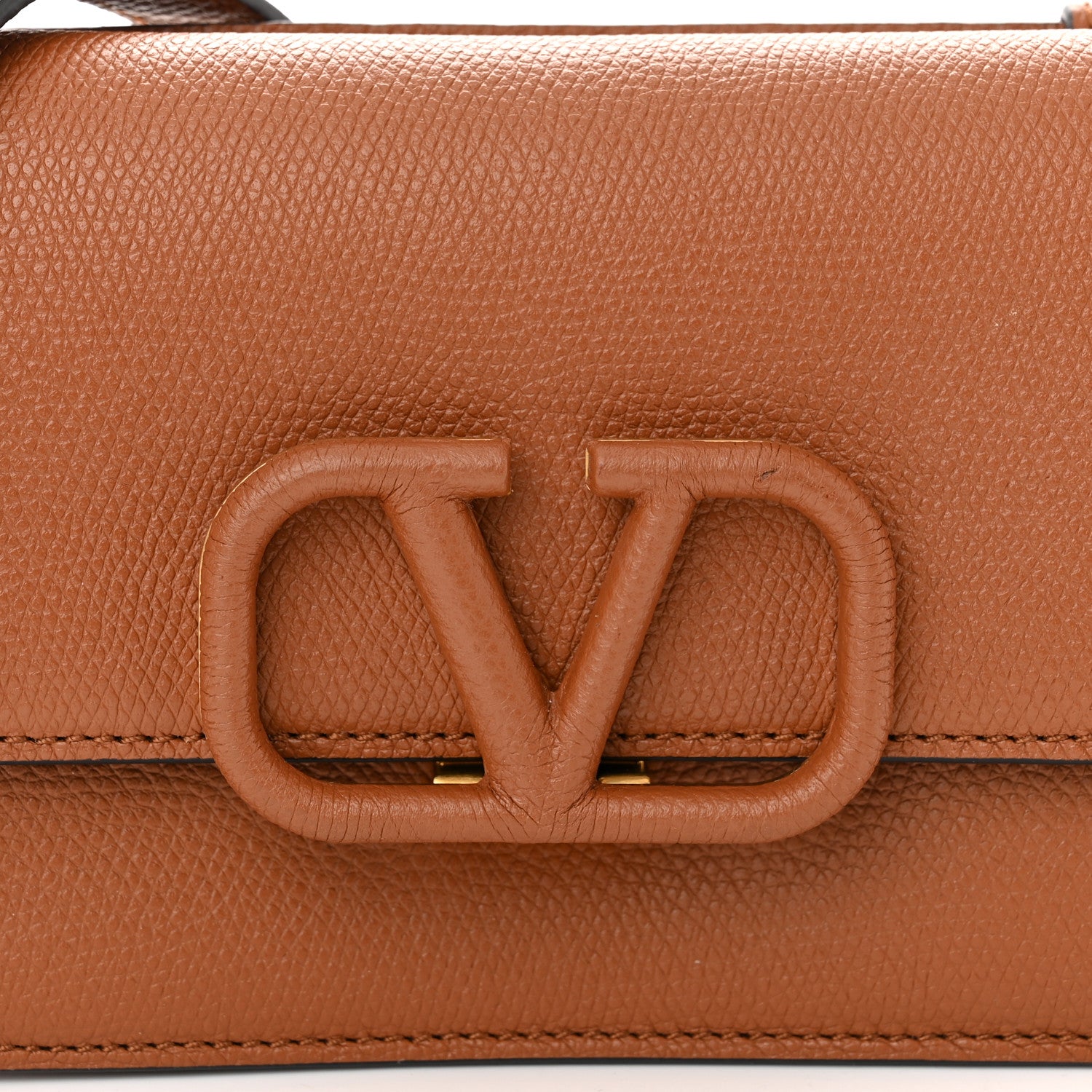 Valentino Garavani Grainy Calfskin VSling Belt Bag Saddle Brown 7 of 10