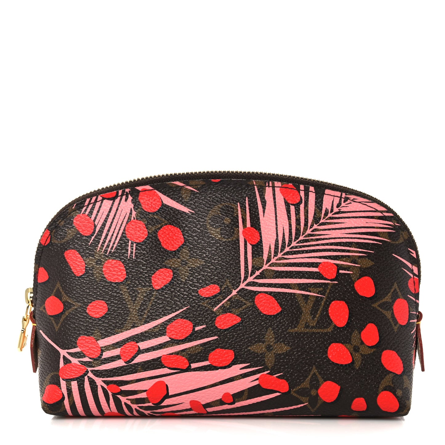 Monogram Jungle Dots Cosmetic Pouch Sugar Pink Poppy