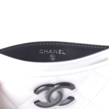 Chanel Caviar Quilted My Everything Card Holder White Black 6 of 9