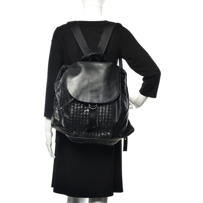 Bottega Veneta Light Calf Intrecciato Backpack Black 2 of 11