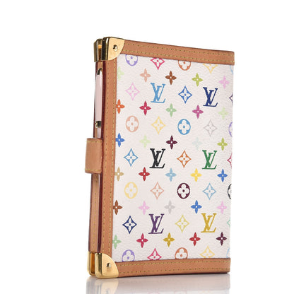 Louis Vuitton Monogram Multicolor Small Ring Agenda Cover White 3 of 8