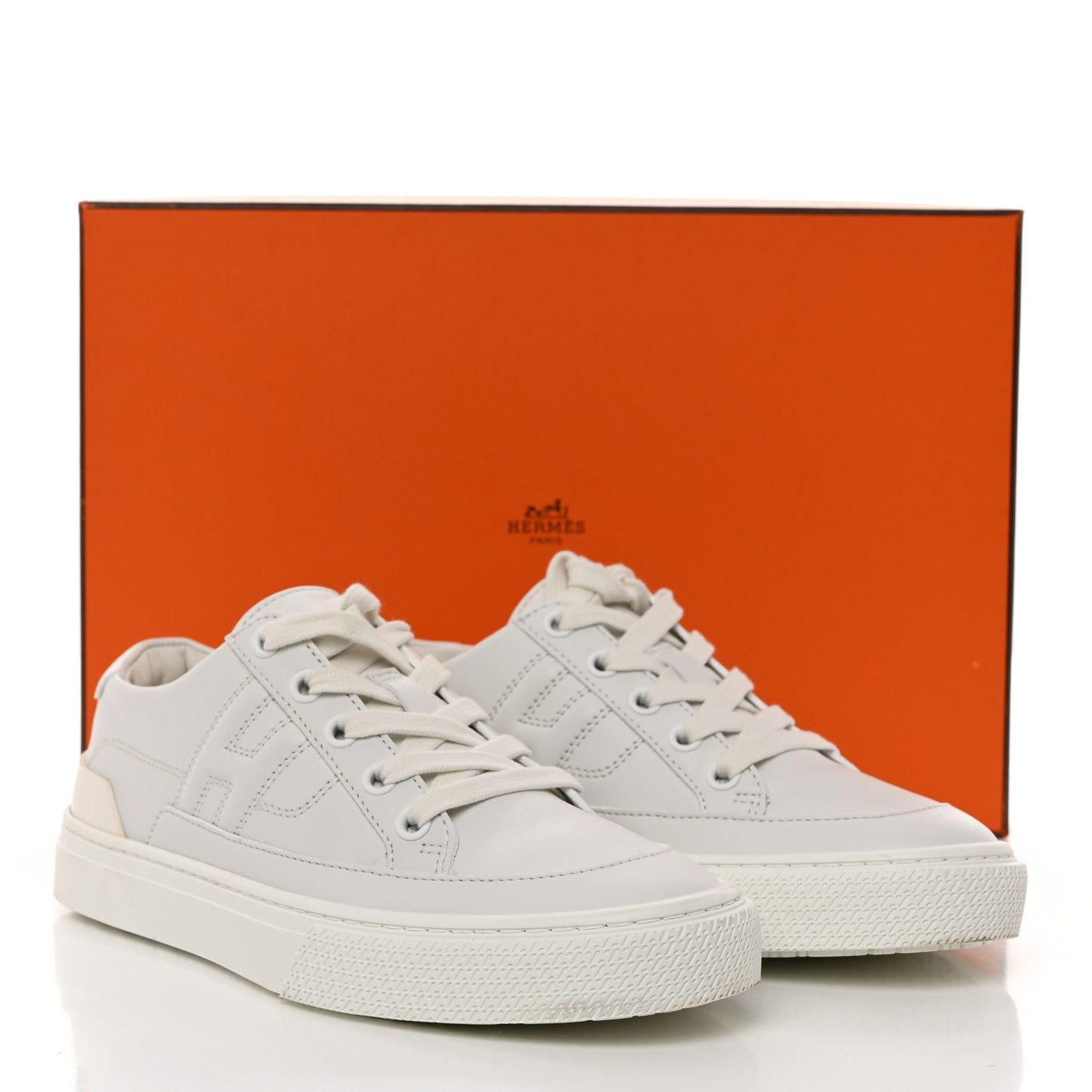 Calfskin Deep Sneakers 35 White