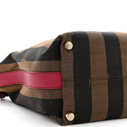 Fendi Pequin Vitello Shoulder Tote Tobacco Amarena 9 of 16