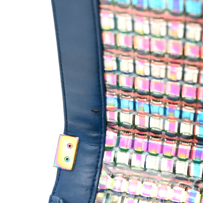 Chanel PVC Thread Woven Medium Boy Flap Dark Blue 12 of 15